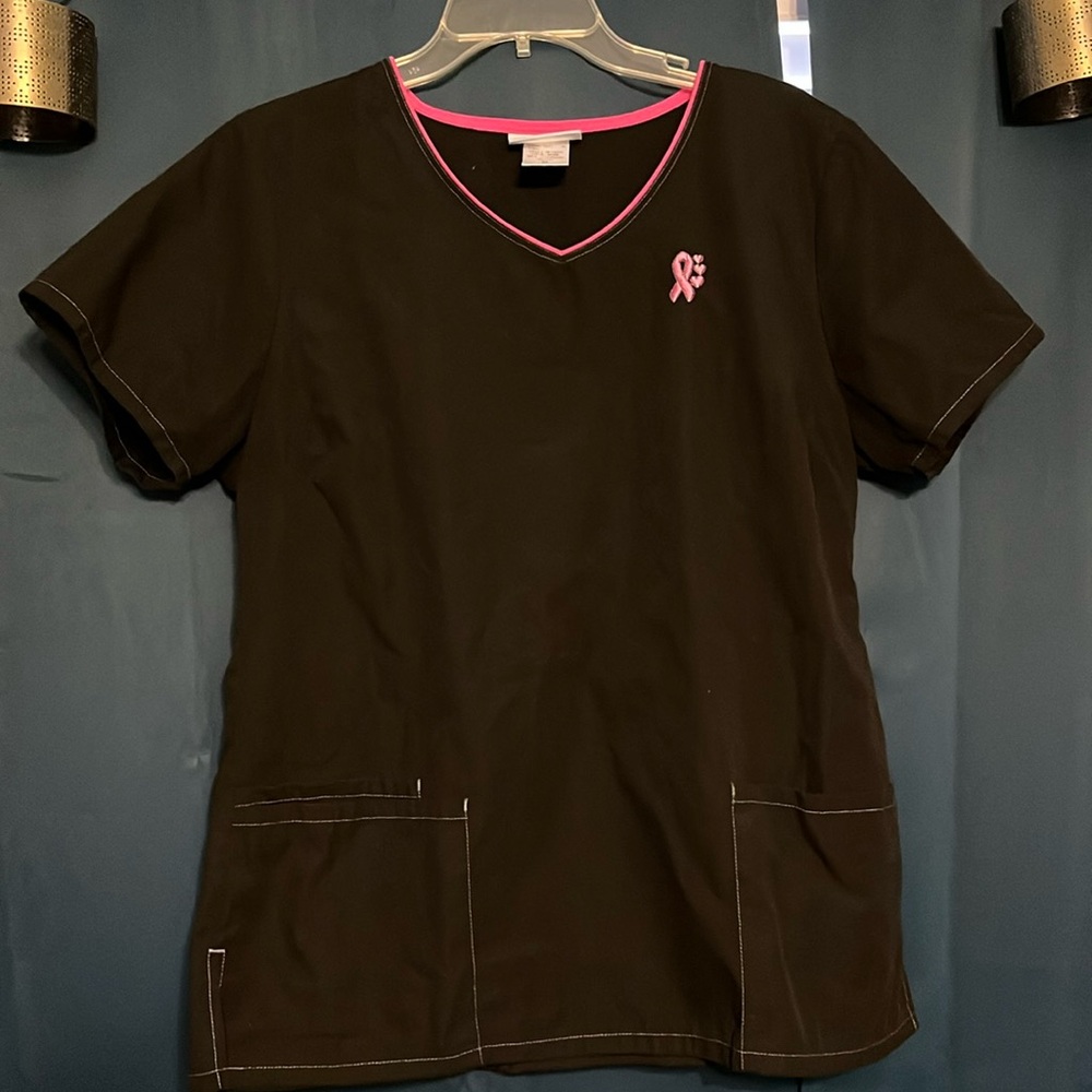 Breast Cancer Awareness scrub top